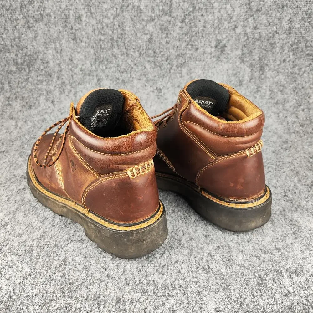 Ariat Boots Mens Size 5.5 Brown Leather Chukka Ankle Work Lace Up Round Toe